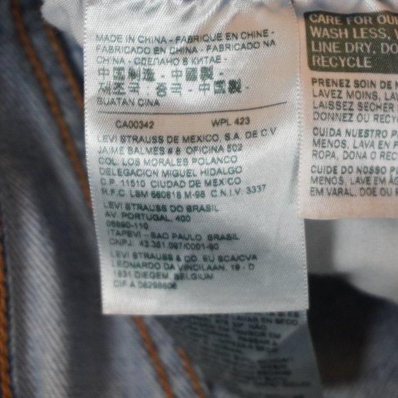 Levi's Wedgie Straight Distressed Jeans‎ Size 25 - Picture 6 of 8